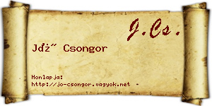 Jó Csongor névjegykártya
