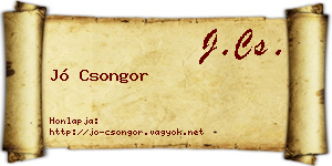 Jó Csongor névjegykártya