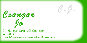 csongor jo business card