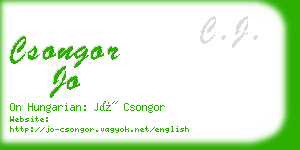 csongor jo business card